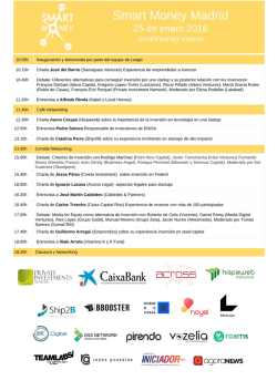 10.00h Inauguraci&oacute;n y bienvenida por parte del