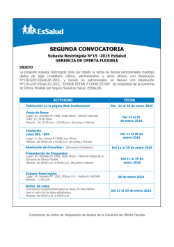 Subasta Restringida N&deg; 15-2015