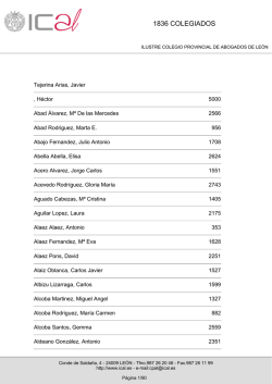 1836 COLEGIADOS - Ilustre Colegio de Abogados de Le&oacute;n