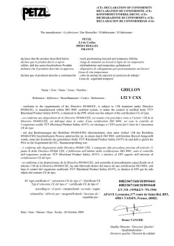 Certificat de conformit&eacute; L52 Y CXX