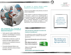 T&eacute;cnico en Producci&oacute;n Industrial de Alimentos - dgeta