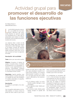 Actividad grupal para promover el desarrollo de las funciones