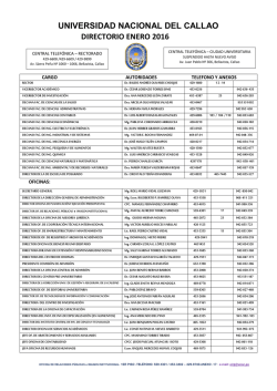 Directorio Telef&oacute;nico - Universidad Nacional del Callao.