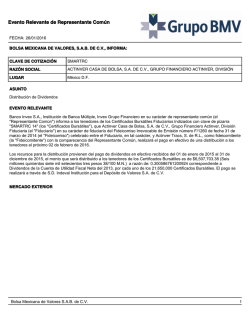 Evento Relevante de Representante Com&uacute;n