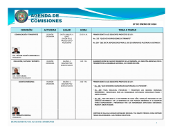 AGENDA DE COMISIONES - Asamblea Nacional de Panam&aacute;