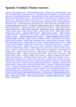 Spanish 3 Unidad 2 Packet Answers