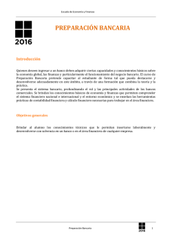 PREPARACI&Oacute;N BANCARIA
