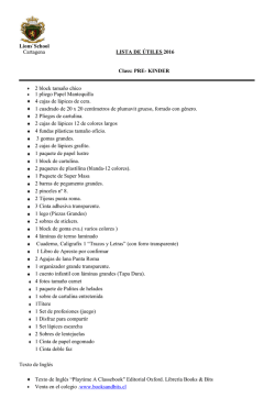 Lista de &Uacute;tiles Pre Kinder 2016. Descargar