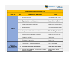 FACULTAD No. NOMBRE DEL SEMILLERO L&Iacute;DER 1 An&aacute;lisis y