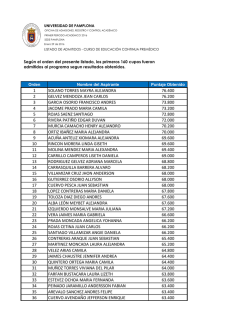 Listado - Universidad de Pamplona