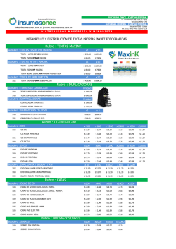 Precios - InsumosOnce