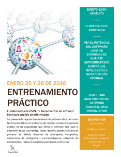 Entrenamiento OSINT y herramientas de software libre