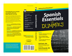 Spanish Essentials For Dummies