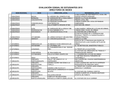 EVALUACI&Oacute;N CENSAL DE ESTUDIANTES 2015