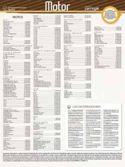 precios de revista motor autom&oacute;viles para el mes