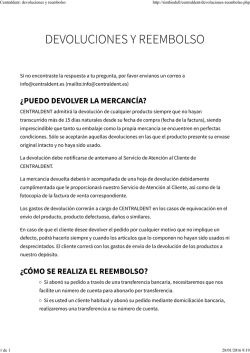 Centraldent: devoluciones y reembolso