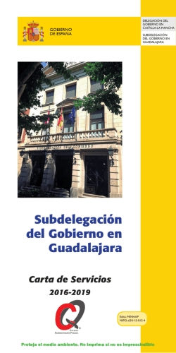 Subdelegaci&oacute;n del Gobierno en Guadalajara Carta de Servicios