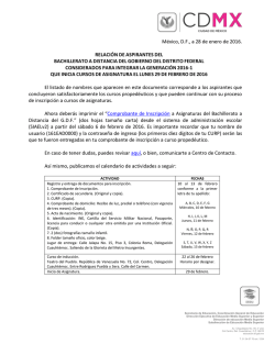Relaci&oacute;n de aspirantes del Bachillerato a Distancia