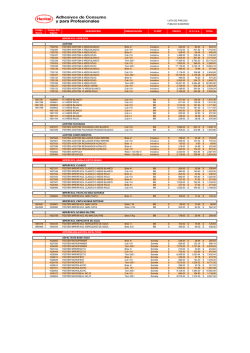 Lista de Precios - Fester Impermeabilizantes
