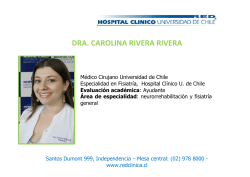 dra. carolina rivera rivera - Hospital Cl&iacute;nico Universidad de Chile