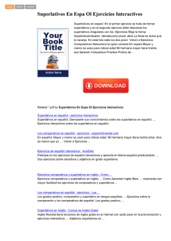 Superlativos en espa&ntilde;ol - ejercicios interactivos