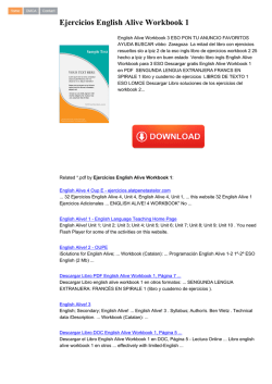 Ejercicios English Alive Workbook 1