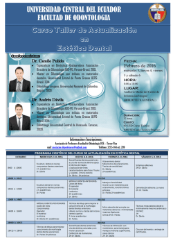 universidad central del ecuador facultad de odontologia