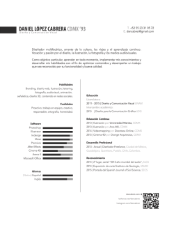 CV - Dan LC | Dise&ntilde;o y Comunicaci&oacute;n Visual