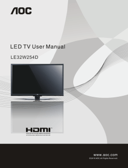 32L31D AOC 西班牙文说明书(美洲 ISDB)(MSD 1309B方案)CVT 主板