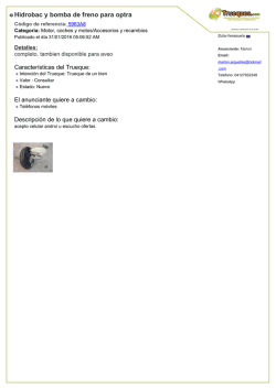 Hidrobac y bomba de freno para optra