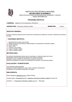 Estructuras y Bases de Datos - Esime