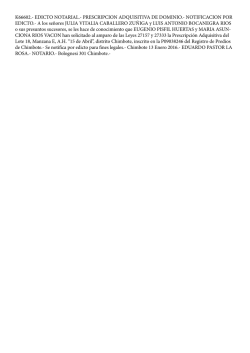 K66602.- EDICTO NOTARIAL.- PRESCRIPCION