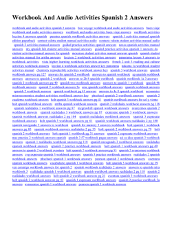 Workbook And Audio Activities Spanish 2 Answers