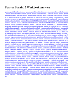 Pearson Spanish 2 Workbook Answers