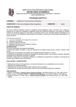 Teor&iacute;a de Radiadores Electromagn&eacute;ticos - Esime