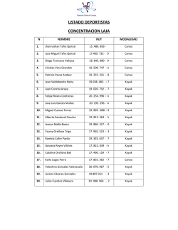 LISTADO DEPORTISTAS CONCENTRACION LAJA