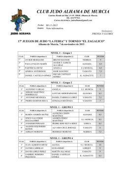 2015-11-07 RESULTADOS Juegos La Feria y Torneo El Zagalico