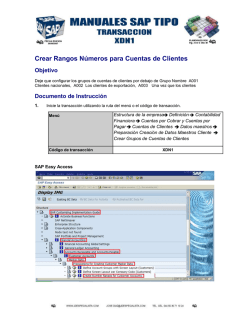 Crear Rangos N&uacute;meros para Cuentas de Clientes