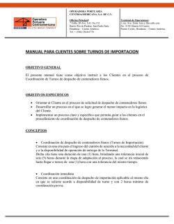 manual para clientes sobre turnos de importacion