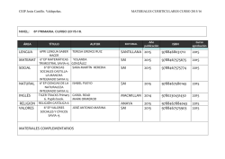 Libros de texto 2015-16 6&ordm; - CEIP Jes&uacute;s Castillo, Valdepe&ntilde;as