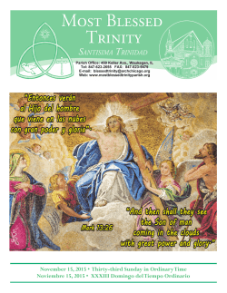 November 15, 2015 - mostblessedtrinityparish.org