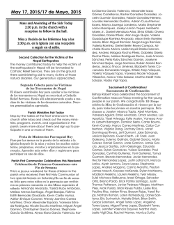 May 17, 2015/17 de Mayo, 2015