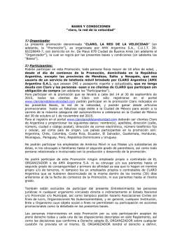 BASES Y CONDICIONES &ldquo;claro, la red de la velocidad&rdquo; 1