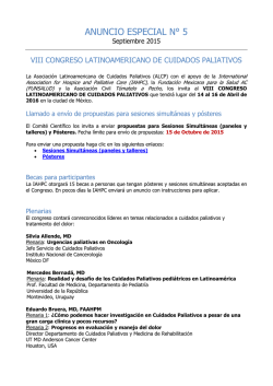 anuncio especial n&deg; 5 - Asociaci&oacute;n Latinoamericana de Cuidados