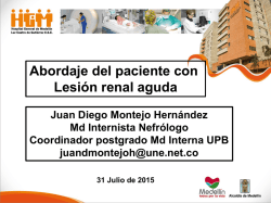 Abordaje del paciente con falla renal aguda.