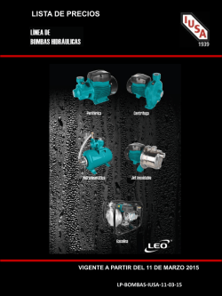 Lista de Precios Bombas