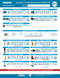 Bombas e hidroneum&aacute;ticos FUNCOSA