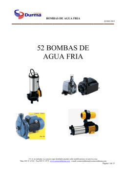 52 BOMBAS DE AGUA FRIA