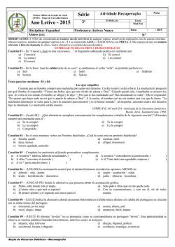 Professor (a): - CPMG Hugo de Carvalho Ramos