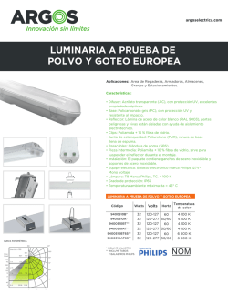 luminaria a prueba de polvo y goteo europea